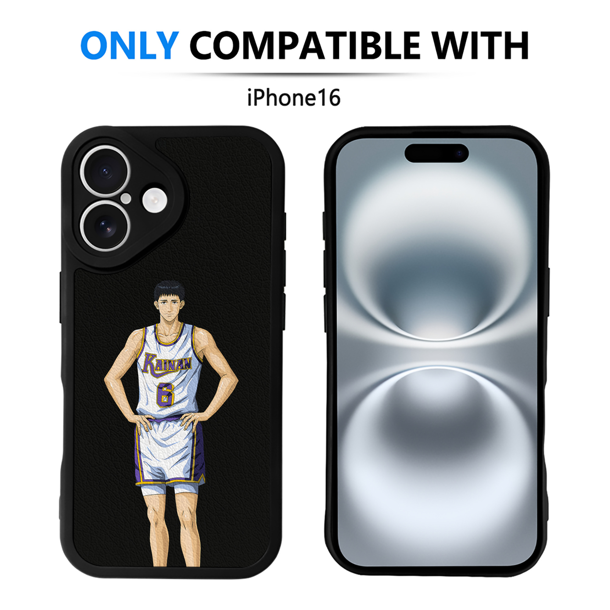 （画像用） SLAM DUNK／スラムダンク 【iPhone 16シリーズ対応】シリコンスマホケース（レザー調） 材質：シリコン